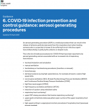 6. COVID-19 infection prevention and control guidance: aerosol generating procedures